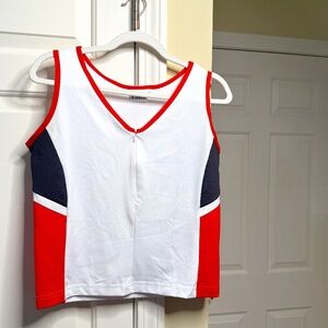 Medium, LBH Tennis Top, White/Red/Black